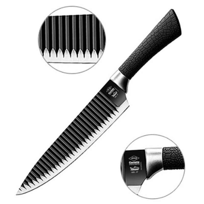 Faca Shark Chef Profissional Carne Sushi Tubarão 8 Polegadas