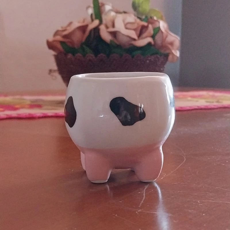 Xícara vaquinha mimosa em porcelana