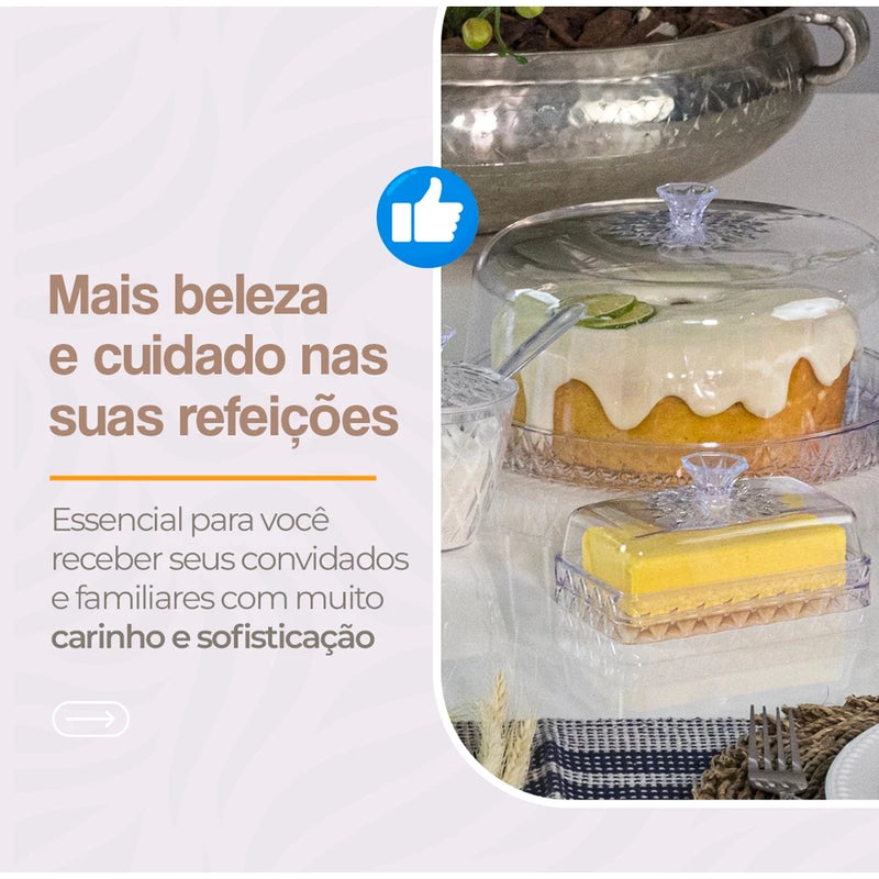 Kit 5 Peças da Linha Cristal Glamour - Elegância e Modernidade para Sua Mesa