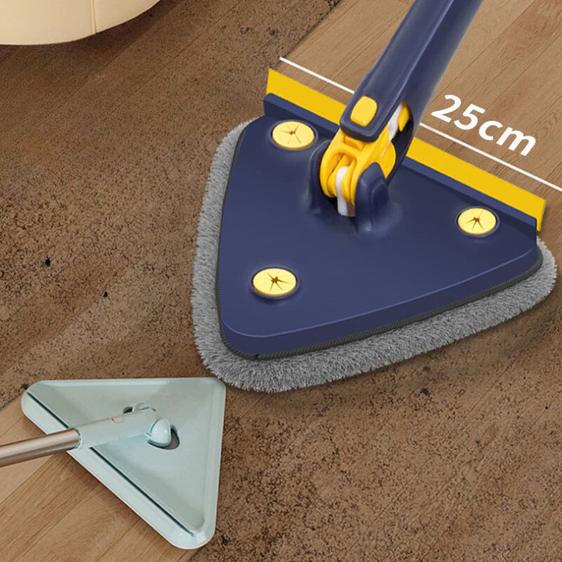 Esfregão Triangulo Mop De Limpeza Ajustável Giratória 360°