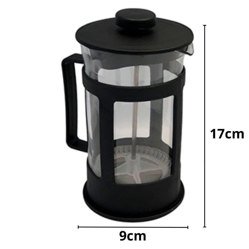 Cafeteira Prensa Francesa 600ml em Vidro Cremeira para Café Leite Filtro de aço inoxidável removível