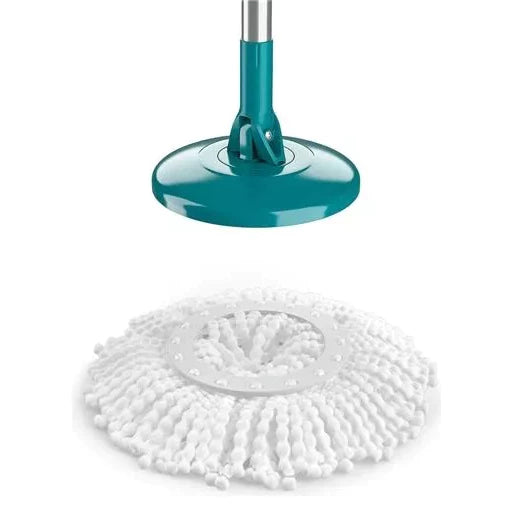 Balde Mop Esfregão Giratório De Limpeza Eficiente 8 Litros Cor Cinza/azul.