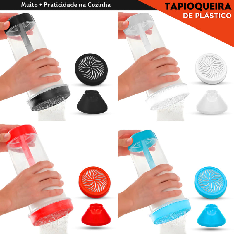 Tapioqueira Multifuncional 3 em 1: Peneira & Polvilhador - Garanta a Sua Hoje!