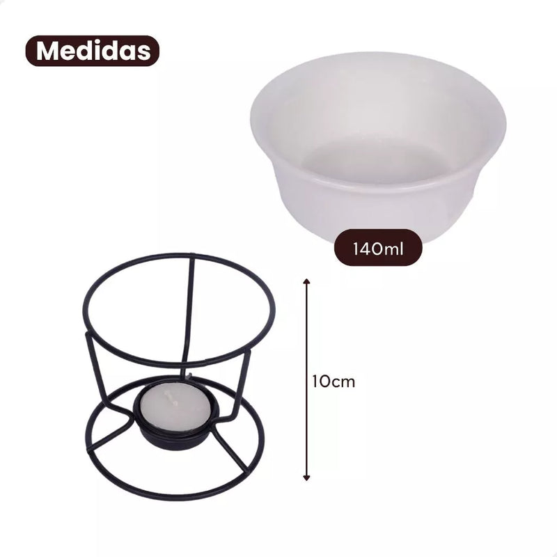 Conjunto de Fondue em Cerâmica Antiaderente - 5 Peças Elegantes para Momentos Especiais