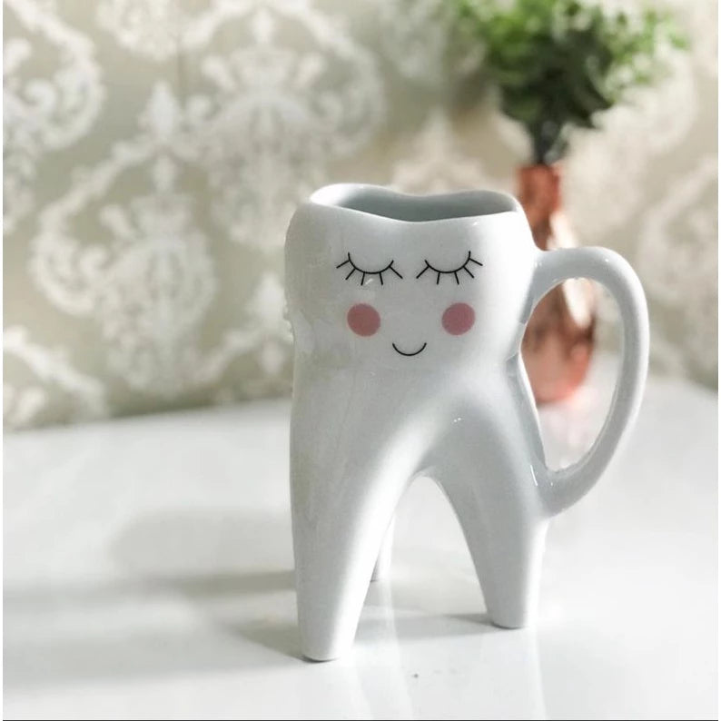 Caneca dente molar em porcelana 300ml