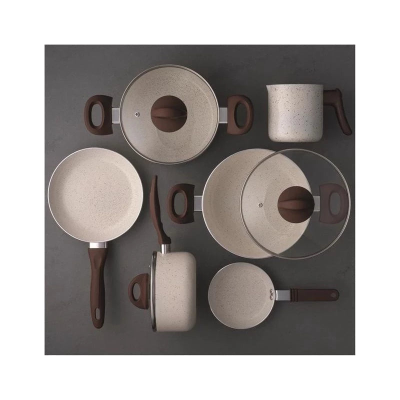 Conjunto 6 peças Panelas Brinox Smart Plus Vanilla