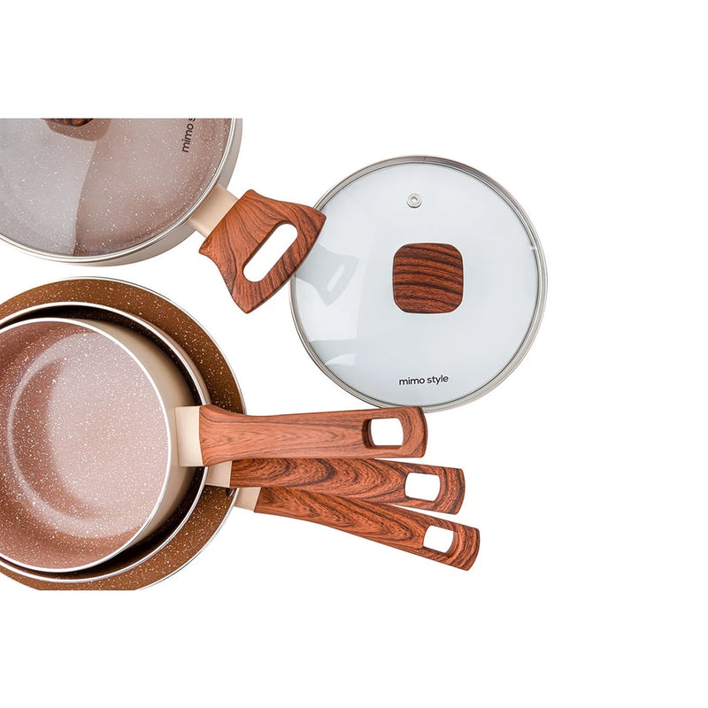 Conjunto Kit 10 Peças Mimo Style Creme Fogão a Gás e Indução Vitrocerâmica