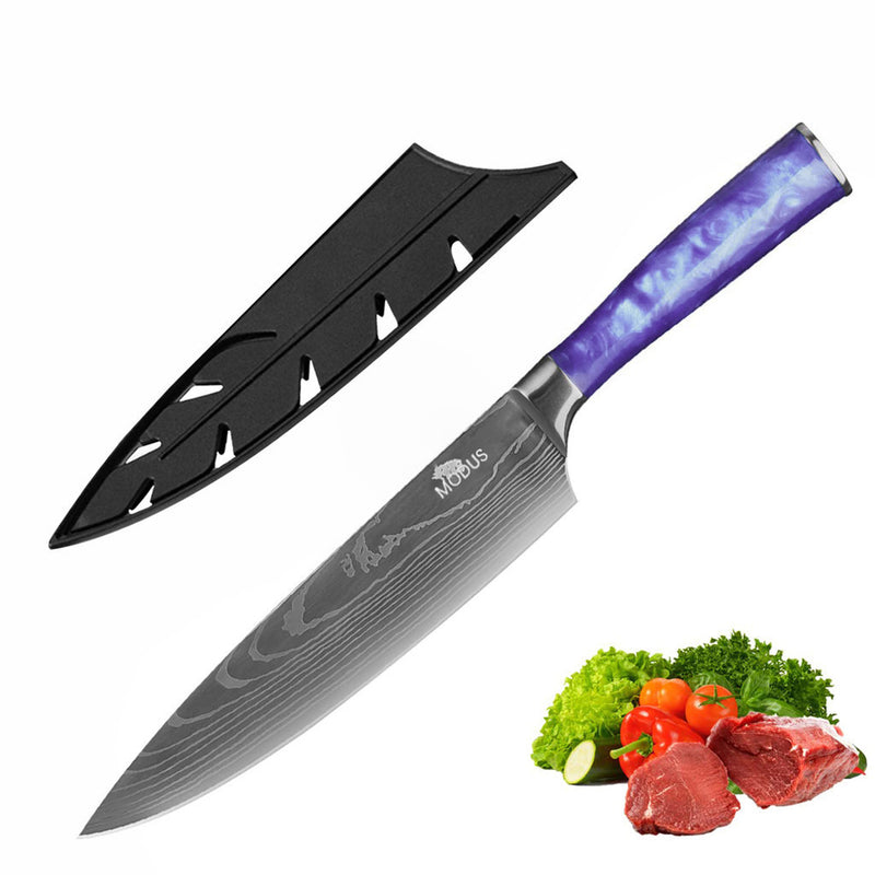Faca de Cozinha Aço Inoxidável Churrasco Carne Cheff Faca Sushi Sashimi de Salmão 26cm