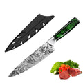 Faca de Cozinha Aço Inoxidável Churrasco Carne Cheff Faca Sushi Sashimi de Salmão 26cm