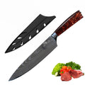 Faca de Cozinha Aço Inoxidável Churrasco Carne Cheff Faca Sushi Sashimi de Salmão 26cm