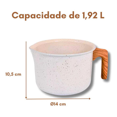 Kit 10 peças Jogo De Panelas Indução Revestimento Cerâmico Style Cook Marmol - Mimo Style